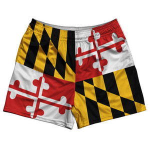 Maryland US State Flag Rugby Shorts Made In USA by Rugby Shorts Maryland US State Flag Rugby Shorts Made In USA by Rugby Shorts