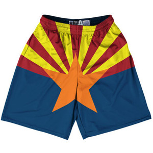 Arizona US State Flag Lacrosse Shorts Made In USA by Lacrosse Shorts Arizona US State Flag Lacrosse Shorts Made In USA by Lacrosse Shorts