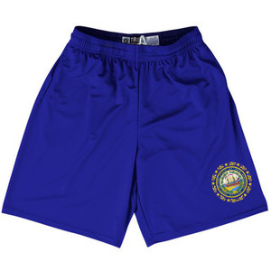 New Hampshire US State Flag Lacrosse Shorts Made In USA by Lacrosse Shorts New Hampshire US State Flag Lacrosse Shorts Made In USA by Lacrosse Shorts