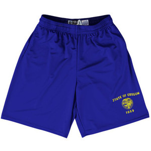 Oregon US State Flag Lacrosse Shorts Made In USA by Lacrosse Shorts Oregon US State Flag Lacrosse Shorts Made In USA by Lacrosse Shorts