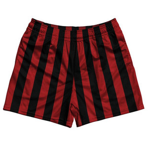 Dark Red & Black Rugby Gym Short 5 Inch Inseam With Pockets Made In USA - Dark Red & Black Dark Red & Black Rugby Gym Short 5 Inch Inseam With Pockets Made In USA - Dark Red & Black