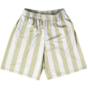 Vegas Gold & White Vertical Stripe Basketball Practice Shorts Made In USA by Ultras Basketball Vegas Gold & White Vertical Stripe Basketball Practice Shorts Made In USA by Ultras Basketball