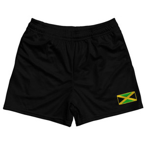 Jamaica Country Heritage Flag Rugby Shorts Made In USA by Ultras Jamaica Country Heritage Flag Rugby Shorts Made In USA by Ultras