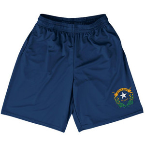 Nevada US State Flag Basketball Practice Shorts Made In USA by Basketball Shorts Nevada US State Flag Basketball Practice Shorts Made In USA by Basketball Shorts
