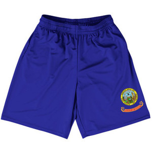 Idaho US State Flag Basketball Practice Shorts Made In USA by Basketball Shorts Idaho US State Flag Basketball Practice Shorts Made In USA by Basketball Shorts