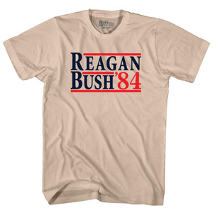 Reagan Bush 84 Adult Cotton T-shirt - Creme