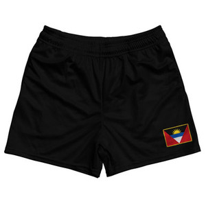 Antigua And Barbuda Country Heritage Flag Rugby Shorts Made In USA by Ultras Antigua And Barbuda Country Heritage Flag Rugby Shorts Made In USA by Ultras