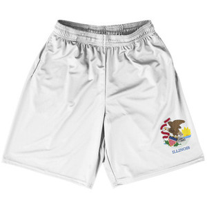 Illinois US State Flag Basketball Practice Shorts Made In USA by Basketball Shorts Illinois US State Flag Basketball Practice Shorts Made In USA by Basketball Shorts