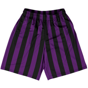 Medium Purple & Black Vertical Stripe Basketball Practice Shorts Made In USA by Ultras Basketball Medium Purple & Black Vertical Stripe Basketball Practice Shorts Made In USA by Ultras Basketball