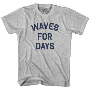 Waves for Days Womens Cotton Soccer Junior Cut T-shirt - Grey Heather Waves for Days Womens Cotton Soccer Junior Cut T-shirt - Grey Heather