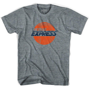Detroit Express NASL Soccer Womens Tri-Blend Soccer Junior Cut T-shirt-Athletic Grey Detroit Express NASL Soccer Womens Tri-Blend Soccer Junior Cut T-shirt-Athletic Grey