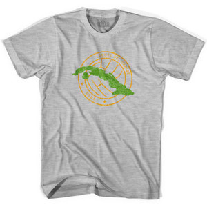 Cuba Soccer Crest Womens Cotton Soccer Junior Cut T-shirt - Grey Heather Cuba Soccer Crest Womens Cotton Soccer Junior Cut T-shirt - Grey Heather