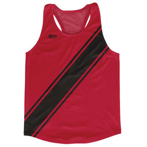 Dark Red & Black Sash Running Tank Top Racerback Track & Cross Country Singlet Jersey Made In USA - Black & Dark Red Dark Red & Black Sash Running Tank Top Racerback Track & Cross Country Singlet Jersey Made In USA - Black & Dark Red