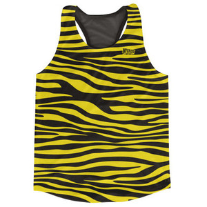 Black & Yellow Zebra Running Tank Top Racerback Track & Cross Country Singlet Jersey Made In USA - Black & Yellow Black & Yellow Zebra Running Tank Top Racerback Track & Cross Country Singlet Jersey Made In USA - Black & Yellow