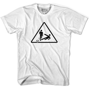 Italy De Rossi Caution Tackle Tattoo Womens Cotton Soccer Junior Cut T-shirt-White Italy De Rossi Caution Tackle Tattoo Womens Cotton Soccer Junior Cut T-shirt-White