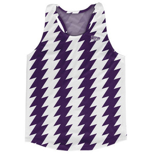 Ultras Purple & White Lighting Running Track Cross Country Racerback Tops Made In USA - Purple & White Ultras Purple & White Lighting Running Track Cross Country Racerback Tops Made In USA - Purple & White