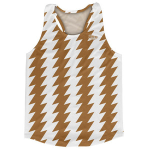 Ultras Brown & White Lighting Running Track Cross Country Racerback Tops Made In USA - Brown & White Ultras Brown & White Lighting Running Track Cross Country Racerback Tops Made In USA - Brown & White