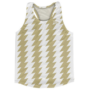 Ultras Vegas Gold & White Lighting Running Track Cross Country Racerback Tops Made In USA-Vegas Gold & White Ultras Vegas Gold & White Lighting Running Track Cross Country Racerback Tops Made In USA-Vegas Gold & White