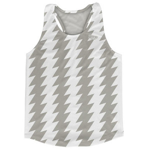 Ultras Medium Grey & White Lighting Running Track Cross Country Racerback Tops Made In USA - Medium Grey & White Ultras Medium Grey & White Lighting Running Track Cross Country Racerback Tops Made In USA - Medium Grey & White