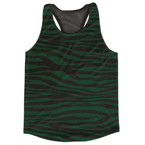 Black & Forest Green Zebra Running Tank Top Racerback Track & Cross Country Singlet Jersey Made In USA-Black & Forest Green Black & Forest Green Zebra Running Tank Top Racerback Track & Cross Country Singlet Jersey Made In USA-Black & Forest Green