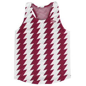 Ultras Maroon Red & White Lighting Running Track Cross Country Racerback Tops Made In USA-Maroon Red & White Ultras Maroon Red & White Lighting Running Track Cross Country Racerback Tops Made In USA-Maroon Red & White