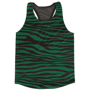 Black & Hunter Green Zebra Running Tank Top Racerback Track & Cross Country Singlet Jersey Made In USA-Black & Hunter Green Black & Hunter Green Zebra Running Tank Top Racerback Track & Cross Country Singlet Jersey Made In USA-Black & Hunter Green