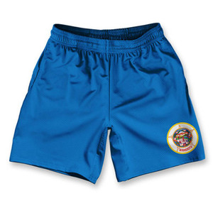 Minnesota State Flag Athletic Running Fitness Exercise Shorts 7" Inseam Made in USA - Blue Minnesota State Flag Athletic Running Fitness Exercise Shorts 7" Inseam Made in USA - Blue