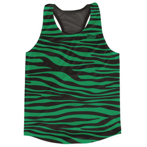 Black & Kelly Green Zebra Running Tank Top Racerback Track & Cross Country Singlet Jersey Made In USA-Black & Kelly Green Black & Kelly Green Zebra Running Tank Top Racerback Track & Cross Country Singlet Jersey Made In USA-Black & Kelly Green