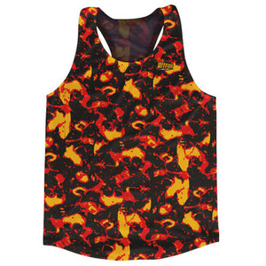 Volcano Lava Running Track and Cross Country Singlet Top Made In USA - Red Volcano Lava Running Track and Cross Country Singlet Top Made In USA - Red