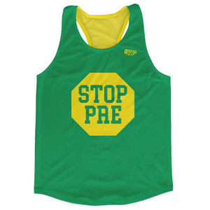 Yellow Stop Pre Running Track & Field Running Cross Country Tank Racerback Top Made In USA-Yellow Yellow Stop Pre Running Track & Field Running Cross Country Tank Racerback Top Made In USA-Yellow