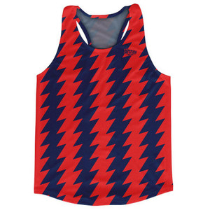 Ultras Navy Blue & Red Lighting Running Track Cross Country Racerback Tops Made In USA - Navy Blue & Red Ultras Navy Blue & Red Lighting Running Track Cross Country Racerback Tops Made In USA - Navy Blue & Red