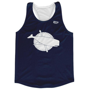 Nantucket Flag Running Tank Top Racerback Track & Cross Country Singlet Jersey Made In USA - White Navy Nantucket Flag Running Tank Top Racerback Track & Cross Country Singlet Jersey Made In USA - White Navy