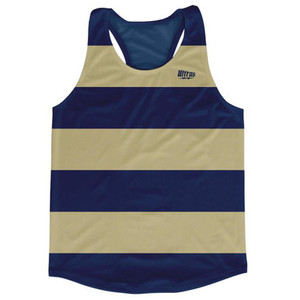 Navy & Veges Gold Striped Running Tank Top Racerback Track and Cross Country Singlet Jersey Made In USA - Navy & Veges Gold Navy & Veges Gold Striped Running Tank Top Racerback Track and Cross Country Singlet Jersey Made In USA - Navy & Veges Gold