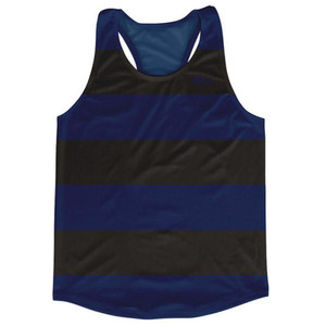 Blue Navy & Black Striped Running Tank Top Racerback Track and Cross Country Singlet Jersey Made In USA - Blue Navy & Black Blue Navy & Black Striped Running Tank Top Racerback Track and Cross Country Singlet Jersey Made In USA - Blue Navy & Black