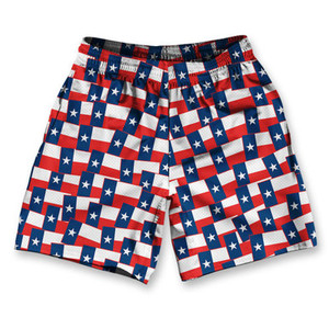 Texas State Athletic Running Fitness Exercise Shorts 7" Inseam Made in USA - Blue Red White Texas State Athletic Running Fitness Exercise Shorts 7" Inseam Made in USA - Blue Red White