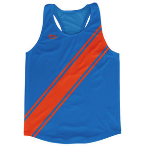 Royal Blue & Tennessee Orange Sash Running Tank Top Racerback Track & Cross Country Singlet Jersey Made In USA - Royal Blue & Tennessee Orange Royal Blue & Tennessee Orange Sash Running Tank Top Racerback Track & Cross Country Singlet Jersey Made In USA - Royal Blue & Tennessee Orange