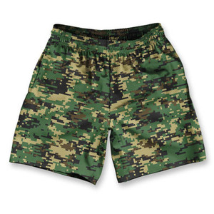 Digital Camo Athletic Running Fitness Exercise Shorts 7" Inseam Made in USA - Camo Green Digital Camo Athletic Running Fitness Exercise Shorts 7" Inseam Made in USA - Camo Green