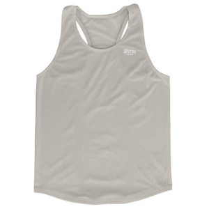 Cool Grey Running Tank Top Racerback Track and Cross Country Singlet Jersey Made In USA - Cool Grey Cool Grey Running Tank Top Racerback Track and Cross Country Singlet Jersey Made In USA - Cool Grey
