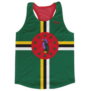 Dominica Country Flag Running Tank Top Racerback Track and Cross Country Singlet Jersey Made In USA - Dark Green Dominica Country Flag Running Tank Top Racerback Track and Cross Country Singlet Jersey Made In USA - Dark Green