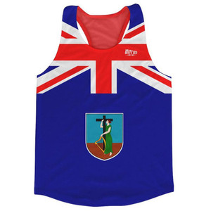 Montserrat Country Flag Running Tank Top Racerback Track and Cross Country Singlet Jersey Made In USA - Light Blue Green Montserrat Country Flag Running Tank Top Racerback Track and Cross Country Singlet Jersey Made In USA - Light Blue Green