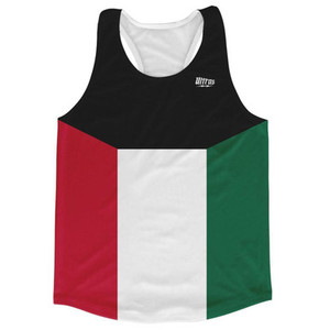 Kuwait Country Flag Running Tank Top Racerback Track and Cross Country Singlet Jersey Made In USA - Red Green Kuwait Country Flag Running Tank Top Racerback Track and Cross Country Singlet Jersey Made In USA - Red Green