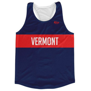 Vermont Finish Line Running Tank Top Racerback Track and Cross Country Singlet Jersey Made In USA - Navy Vermont Finish Line Running Tank Top Racerback Track and Cross Country Singlet Jersey Made In USA - Navy