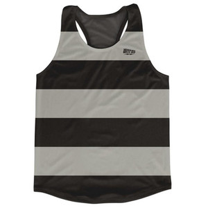 Grey Medium Striped Running Tank Top Racerback Track and Cross Country Singlet Jersey Made In USA - Grey Medium Grey Medium Striped Running Tank Top Racerback Track and Cross Country Singlet Jersey Made In USA - Grey Medium