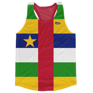 Central African Republic Country Flag Running Tank Top Racerback Track and Cross Country Singlet Jersey Made In USA - Blue Yellow Green Central African Republic Country Flag Running Tank Top Racerback Track and Cross Country Singlet Jersey Made In USA - Blue Yellow Green