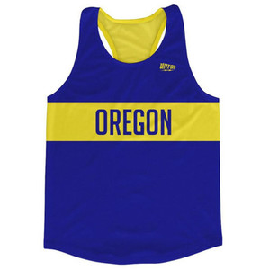 Oregon Finish Line Running Tank Top Racerback Track and Cross Country Singlet Jersey Made In USA-Royal Blue Oregon Finish Line Running Tank Top Racerback Track and Cross Country Singlet Jersey Made In USA-Royal Blue