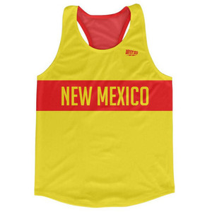 New Mexico Finish Line Running Tank Top Racerback Track and Cross Country Singlet Jersey Made In USA - Yellow New Mexico Finish Line Running Tank Top Racerback Track and Cross Country Singlet Jersey Made In USA - Yellow