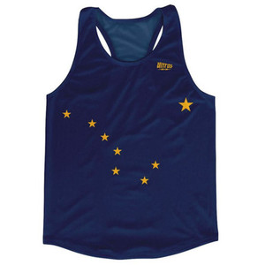 Alaska State Flag Running Tank Top Racerback Track and Cross Country Singlet Jersey Made In USA-Navy Alaska State Flag Running Tank Top Racerback Track and Cross Country Singlet Jersey Made In USA-Navy