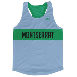Montserrat Country Finish Line Running Tank Top Racerback Track and Cross Country Singlet Jersey Made In USA - Light Blue Green Montserrat Country Finish Line Running Tank Top Racerback Track and Cross Country Singlet Jersey Made In USA - Light Blue Green