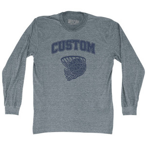 Custom Basketball Old School Ball Net Adult Tri-Blend Long Sleeve T-shirt - Athletic Grey Custom Basketball Old School Ball Net Adult Tri-Blend Long Sleeve T-shirt - Athletic Grey