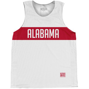 Alabama Finish Line State Flag Basketball Singlets - White Alabama Finish Line State Flag Basketball Singlets - White
